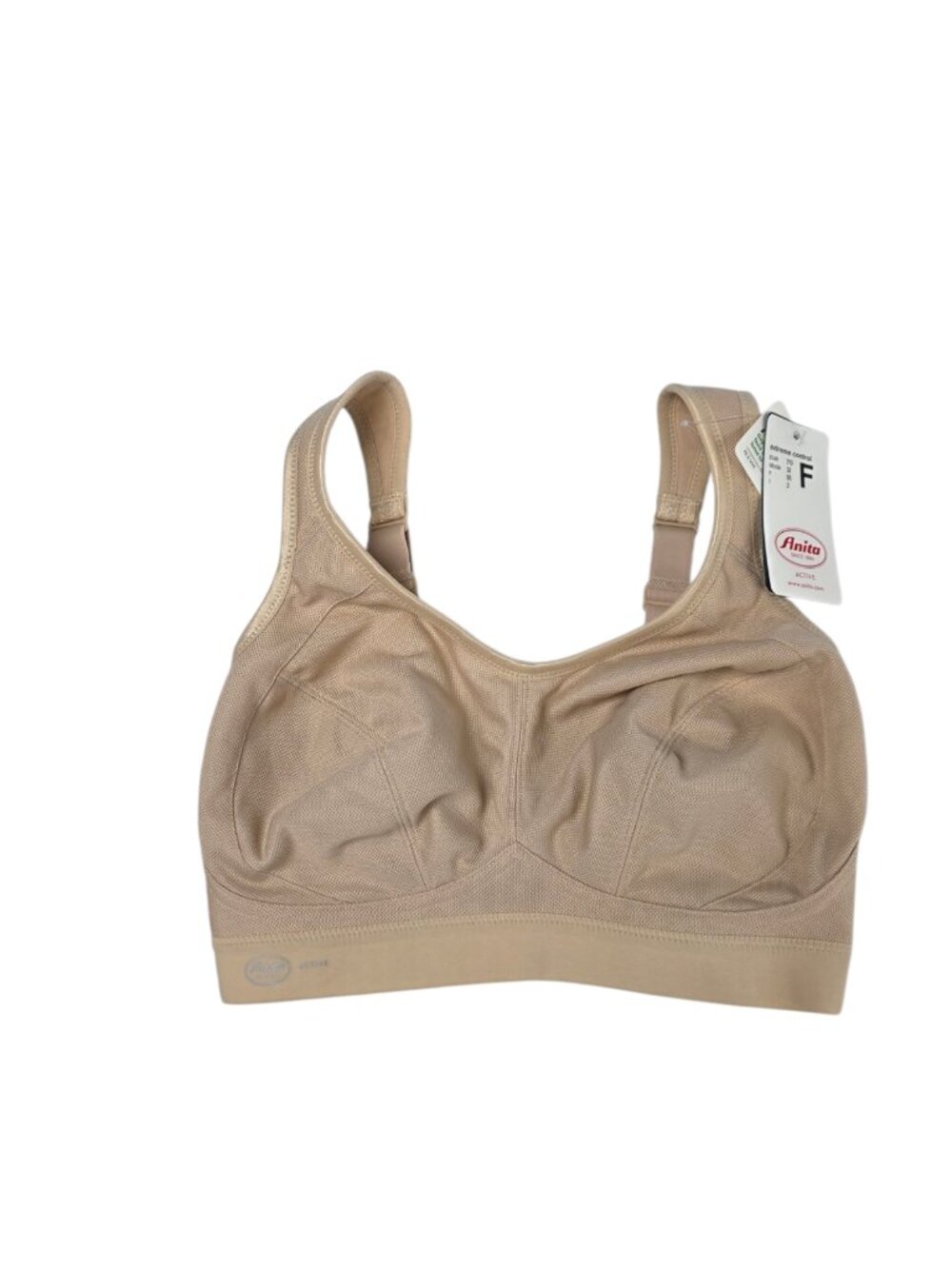 Anita Extreme Control Sports Bra in Desert, Wireless, High Impact, Size 32F